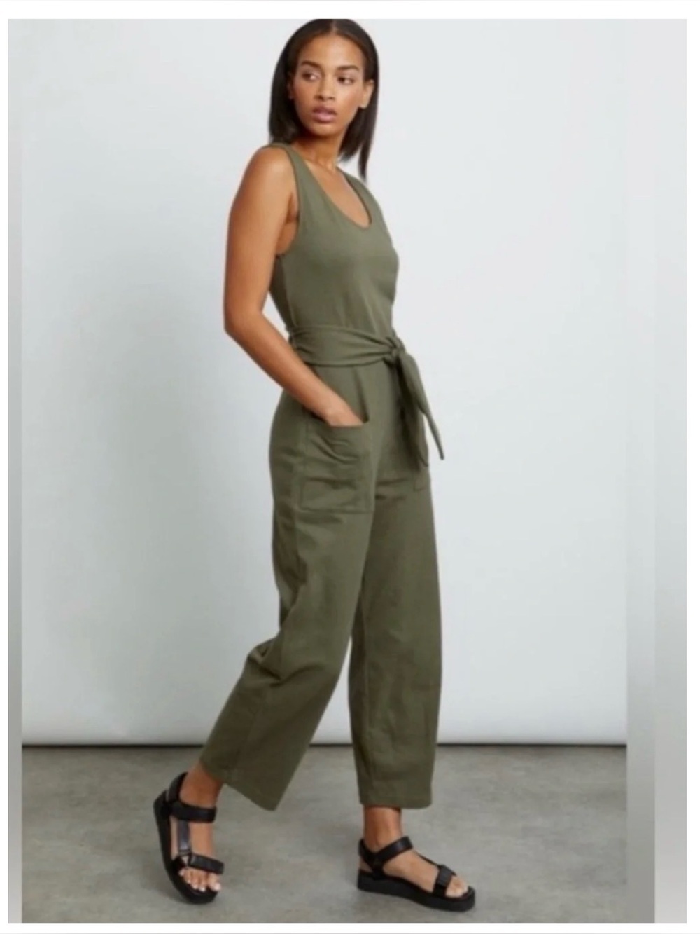 Rails Olive Green Sleeveless Jumpsuit